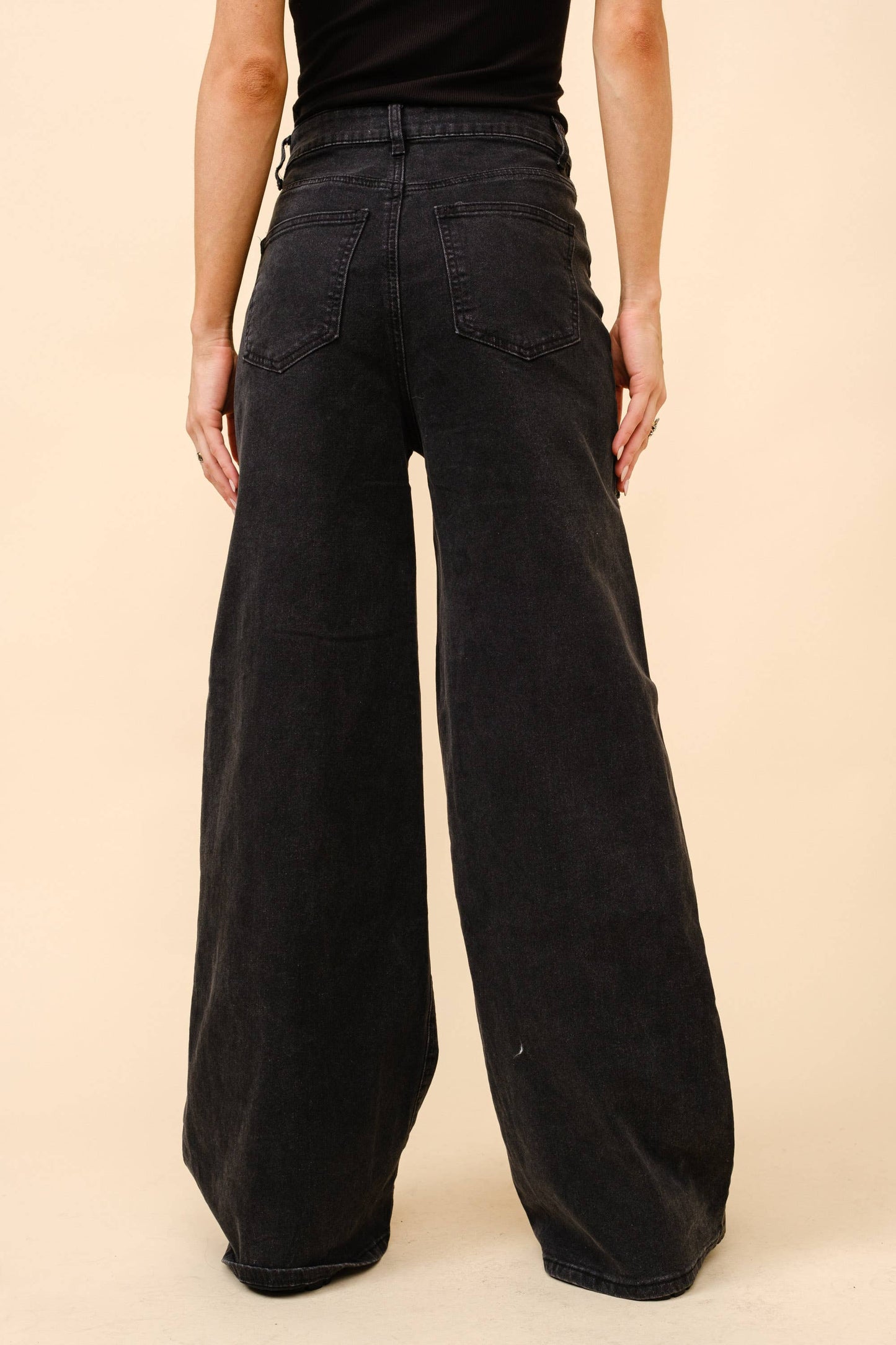 Mid Rise Crystal Peekaboo Denim Jeans