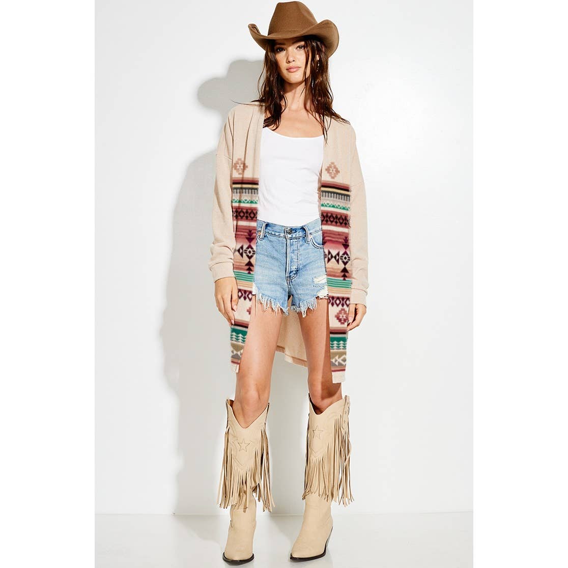 Casual Aztec Knit Cardigan