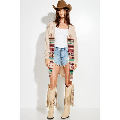 Casual Aztec Knit Cardigan