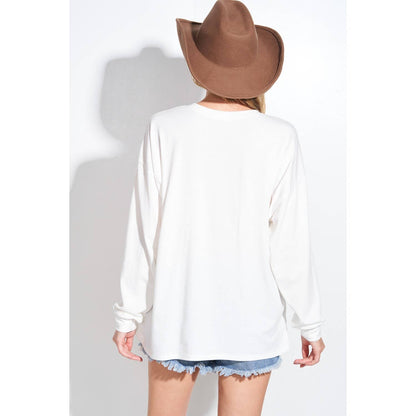 Cowgirls Just Wanna Have Fun oversized long sleeved top