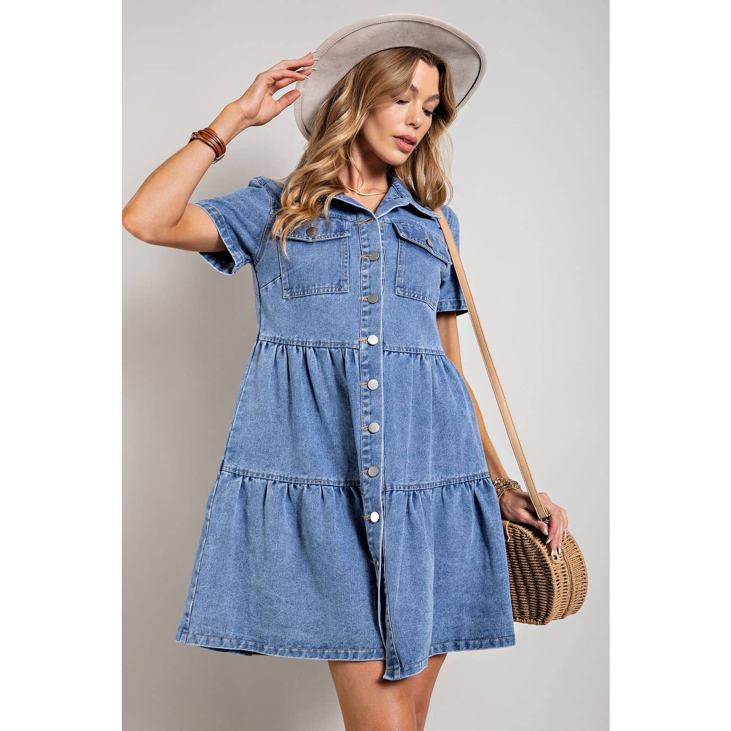 True Blue Denim Button Down Dress