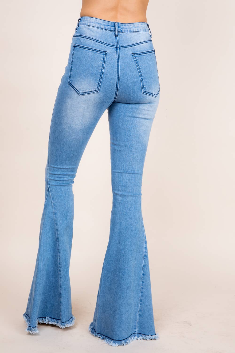 High Waisted Western Bell Bottoms with Stretch