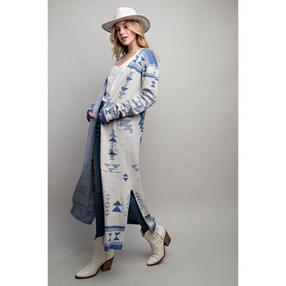 The Jessica Aztec Long Cardigan