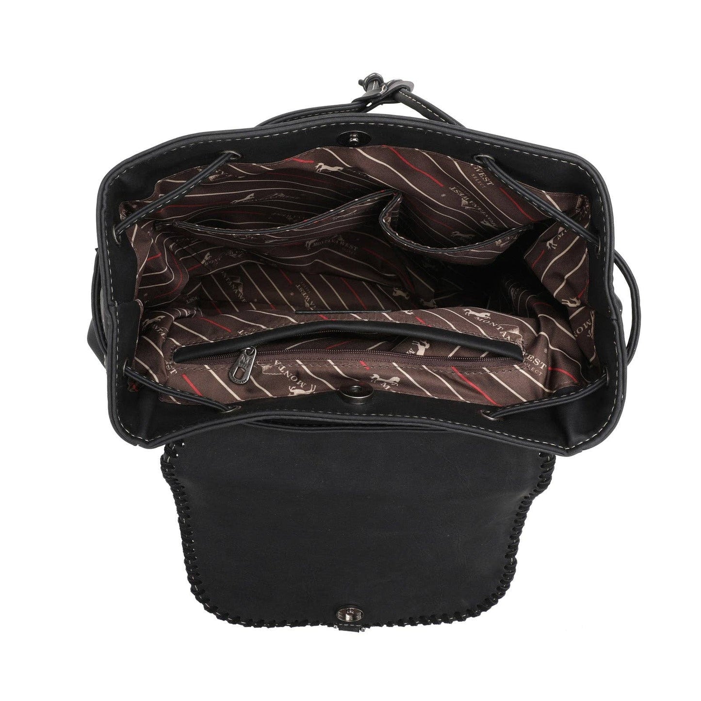 Montana West Cowhide Aztec Backpack Purse