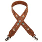 Montana West Floral Tooled Arrow Guitar Strap - Brown