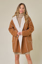 Tan Sherpa Hooded Sweater