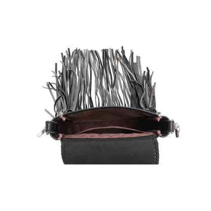 Montana West Genuine Leather Cowhide Hair-On Fringe Crossbody