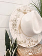 Engraved Floral Mountain Hat by Willie & Dolly Designs