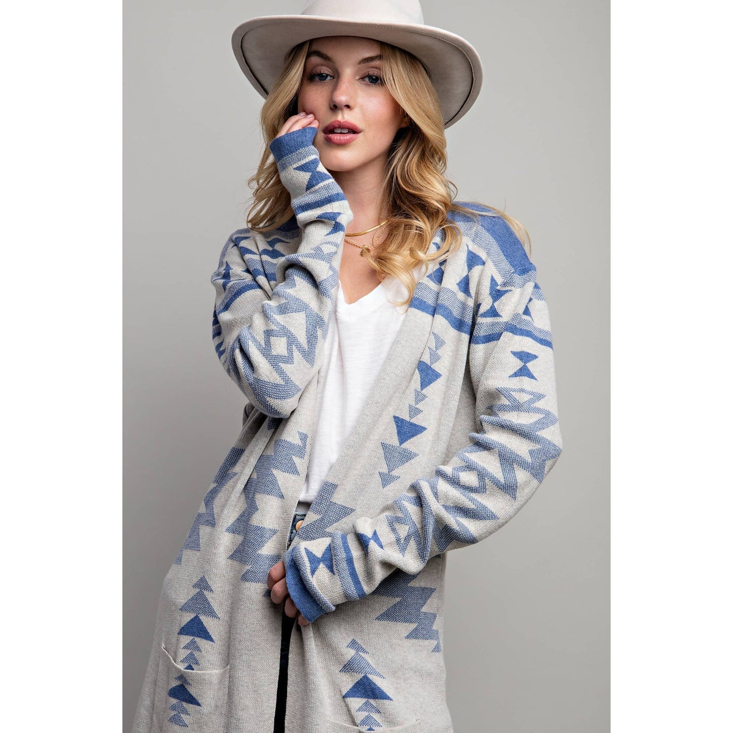 The Jessica Aztec Long Cardigan