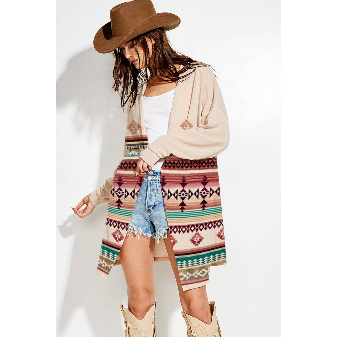 Casual Aztec Knit Cardigan